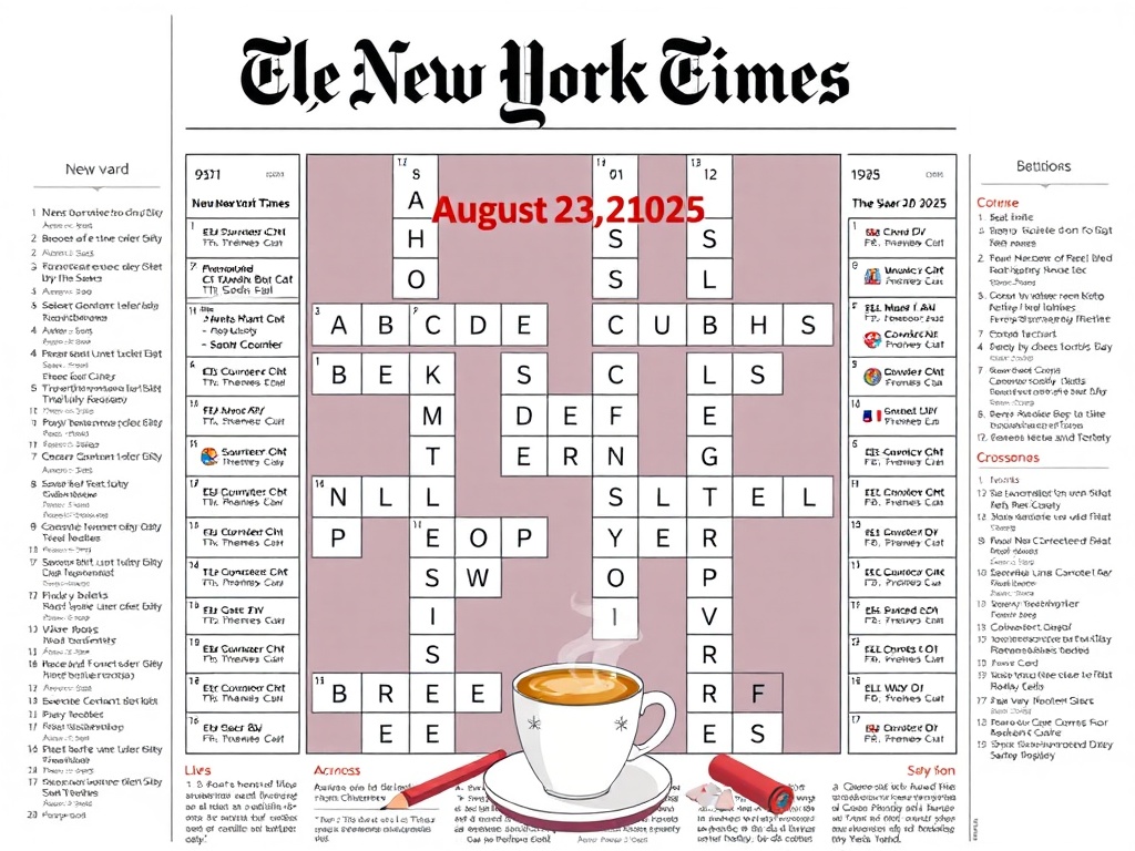NYT Mini Crossword Answers and Hints for August 23 2025